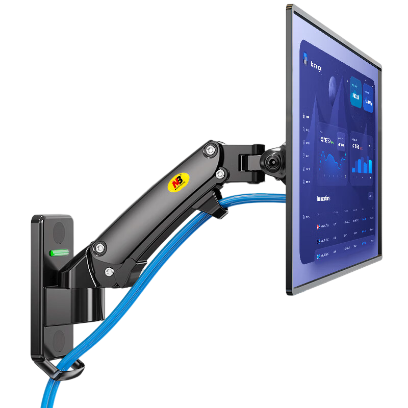 NB 显示器支架液晶电脑电视挂架壁挂旋转伸缩万向工业医学监控台机器设备支架通用 17-27英寸 F120 黑色