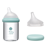 babycare3.0成长奶瓶ppsu耐摔防胀气 新生婴儿鸭嘴奶瓶吸管大宝宝 科里斯绿160ml(奶嘴S)