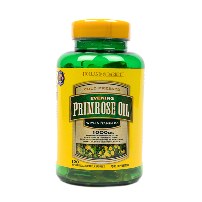 英国HB荷柏瑞月见草油软胶囊 富含亚麻酸维生素B6Holland&Barrett
