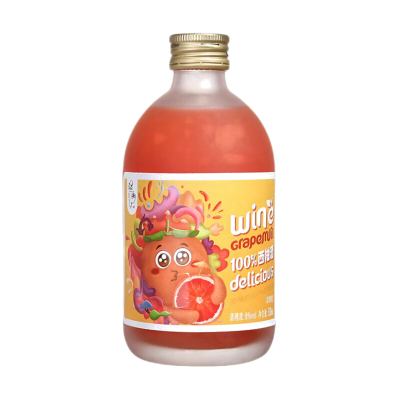 通明山 低度微醺网红高颜值水果酒 西柚味果酒 8度 330ml*1瓶 单瓶装