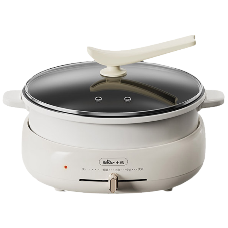 小熊(Bear)电火锅电炒锅电煮锅多功能家用分体式焖锅煎锅 电暖锅大容量大功率煮煎涮烤火锅可拆锅电热锅DHG-C40T1