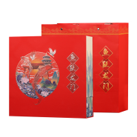 [博馨]鱼跃龙门五大茗茶 300g 五层高档大气鱼跃龙门礼盒搭配小罐茶铁观音5罐大红袍5罐肉桂8泡福鼎白茶10包