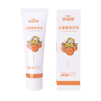 小浣熊儿童牙膏香橙味*2+蓝莓味*2四支装3岁以上水果味固齿护龈换牙期40g不含氟宝宝婴儿牙膏