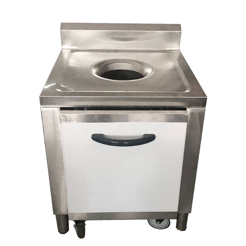 圣威丁 推车收残台 残食台残渣台垃圾回收台带推 车泔水台多功能收残台车 不锈钢收残台