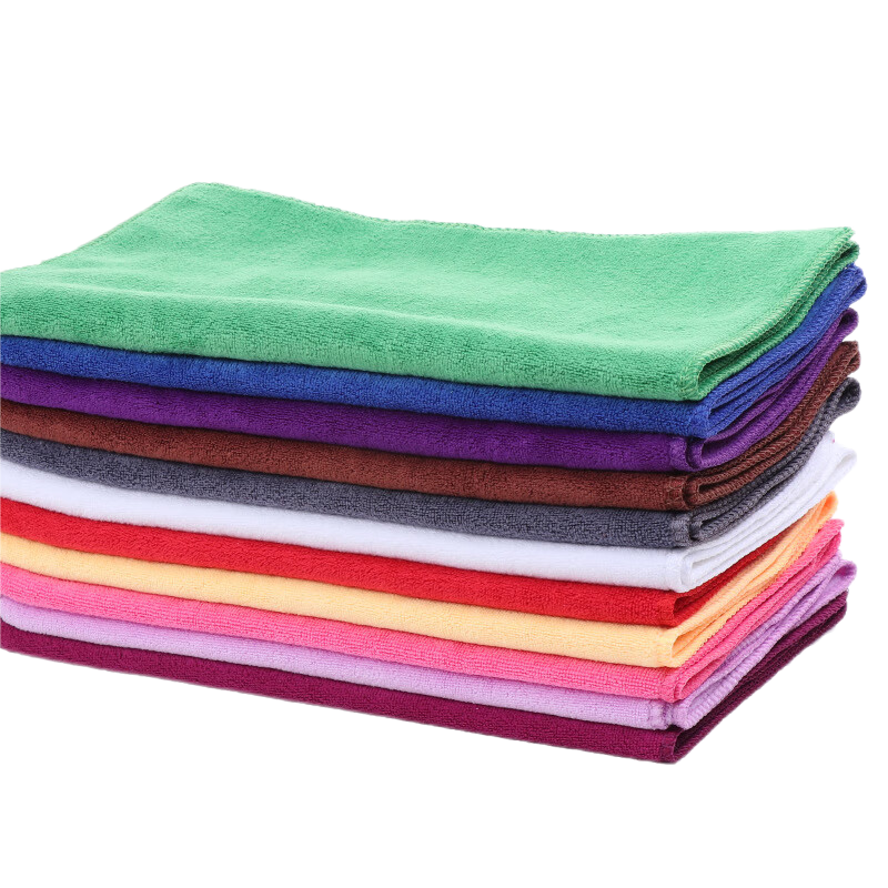 谐晟 纤维毛巾 保洁抹布加厚洗车擦清洁布 中厚 30*40 36g 咖色 量大可定制LOGO (10条装)