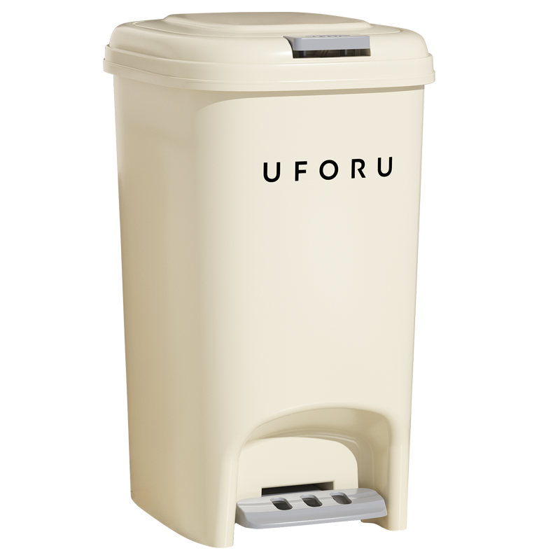 靓涤脚踏式垃圾桶新款家用厨房大容量卫生间厕所带盖轻奢纸篓奶油风