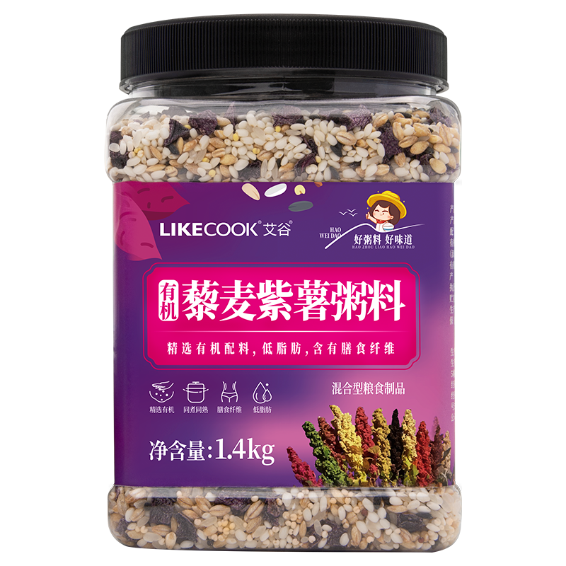 艾谷有机藜麦紫薯粥料1.4kg