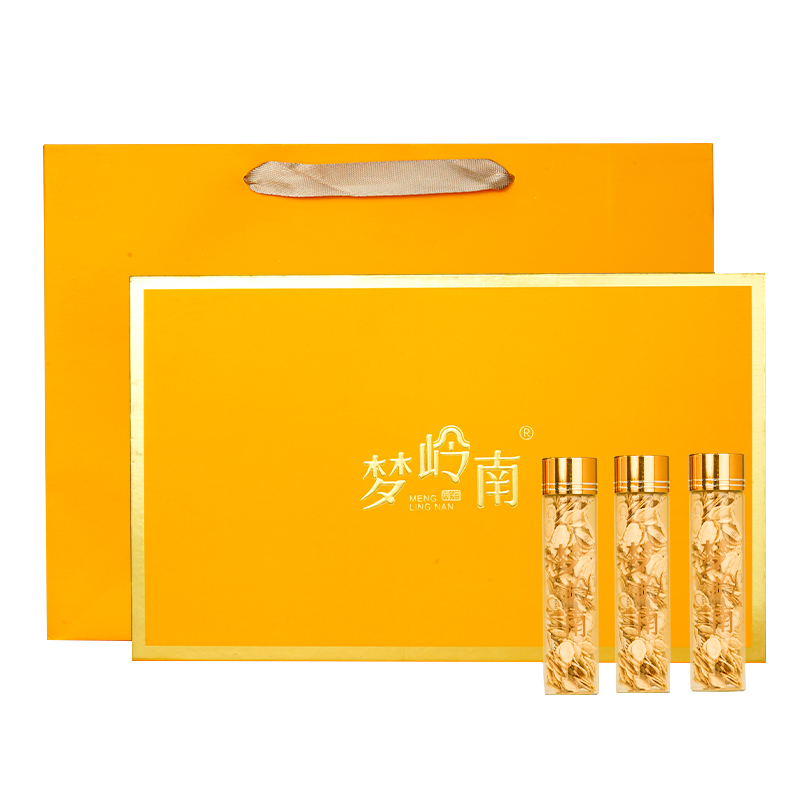 梦岭南 西洋参100g/盒 6罐/盒 花旗参切片含片 金黄色礼盒装 营养品滋补品