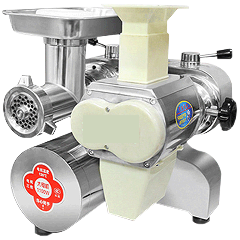 乐创(lecon)绞肉机商用大功率绞切电动两用切肉机台式多动能灌肠机肉打肉搅肉机 12型-精钢款1500W