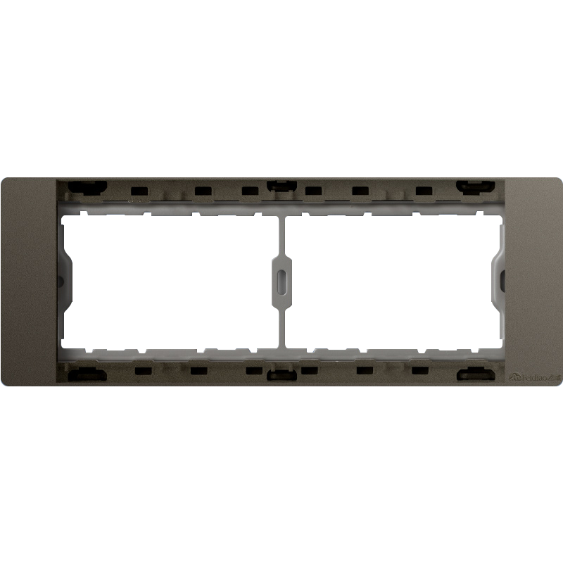 飞雕(FEIDIAO)118型开关插座面板 功能键模块件自由组合搭配 格调118荧光灰四位面板带架