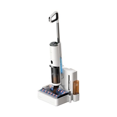 德尔玛洗地机P50pro无线智能双轴延边拖吸一体机家用自动除菌拖把