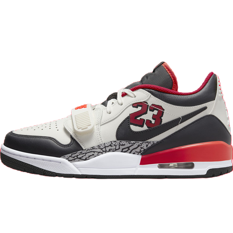耐克男鞋AIR JORDAN LEGACY AJ312黑白红低帮篮球鞋潮FJ7221-101