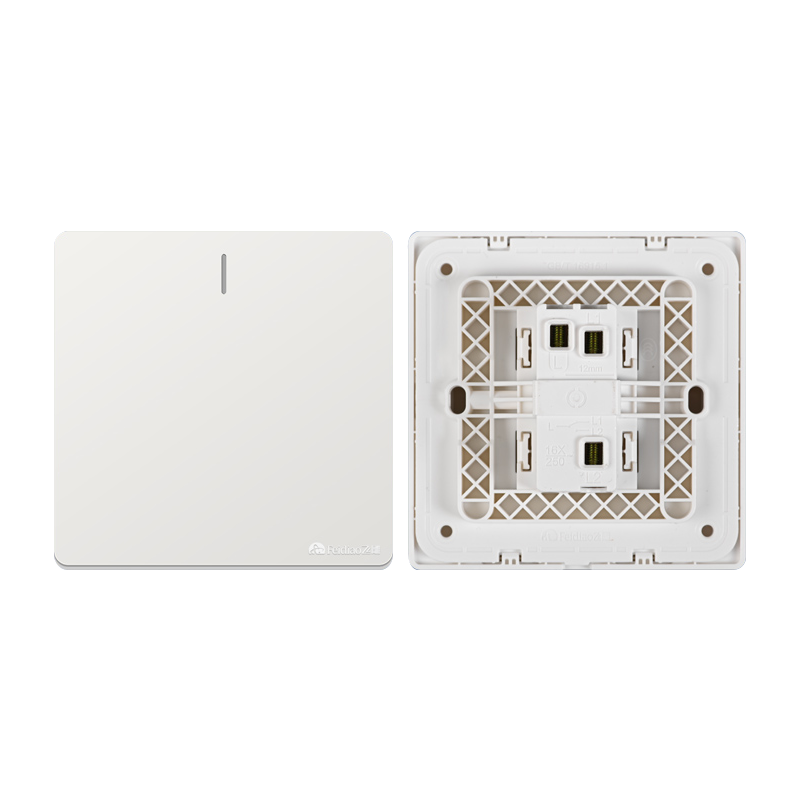 飞雕(FEIDIAO)开关面板A7纯平大板 双控开关 一开双控电源墙壁开关面板 A7优雅白一开双控