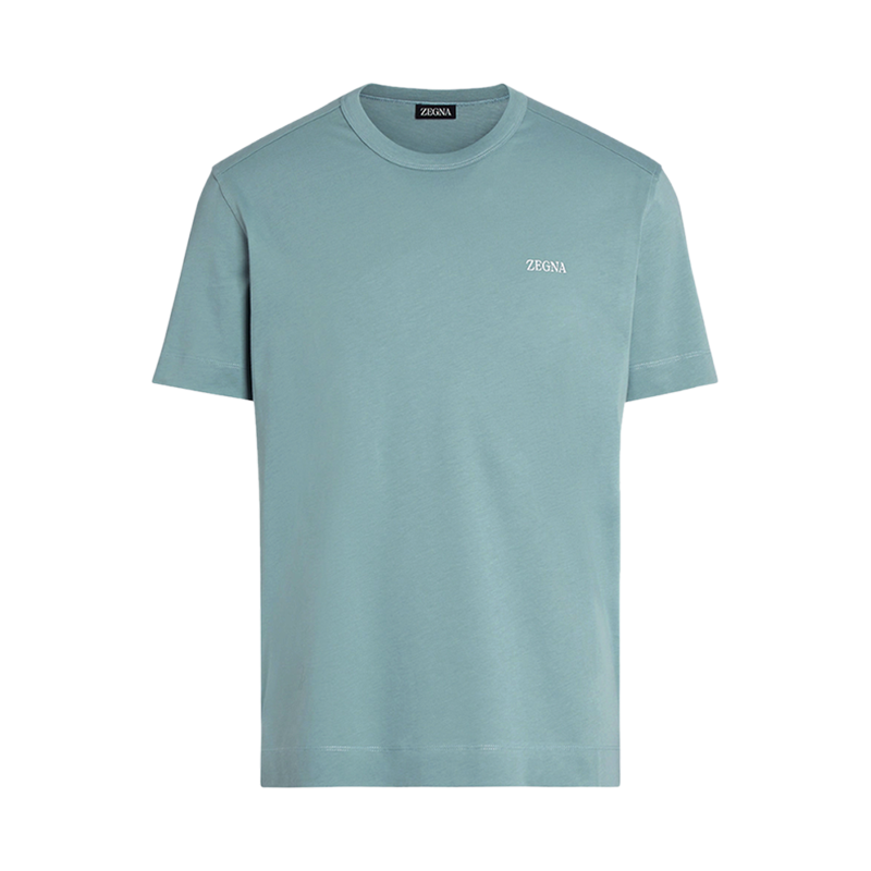 杰尼亚 ZEGNA 男士棉质圆领短袖T恤UB360A5 B760