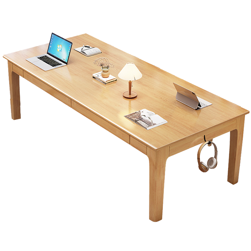 一米色彩实木书桌学习桌长条桌长方形写字台卧室家用学生现代简约