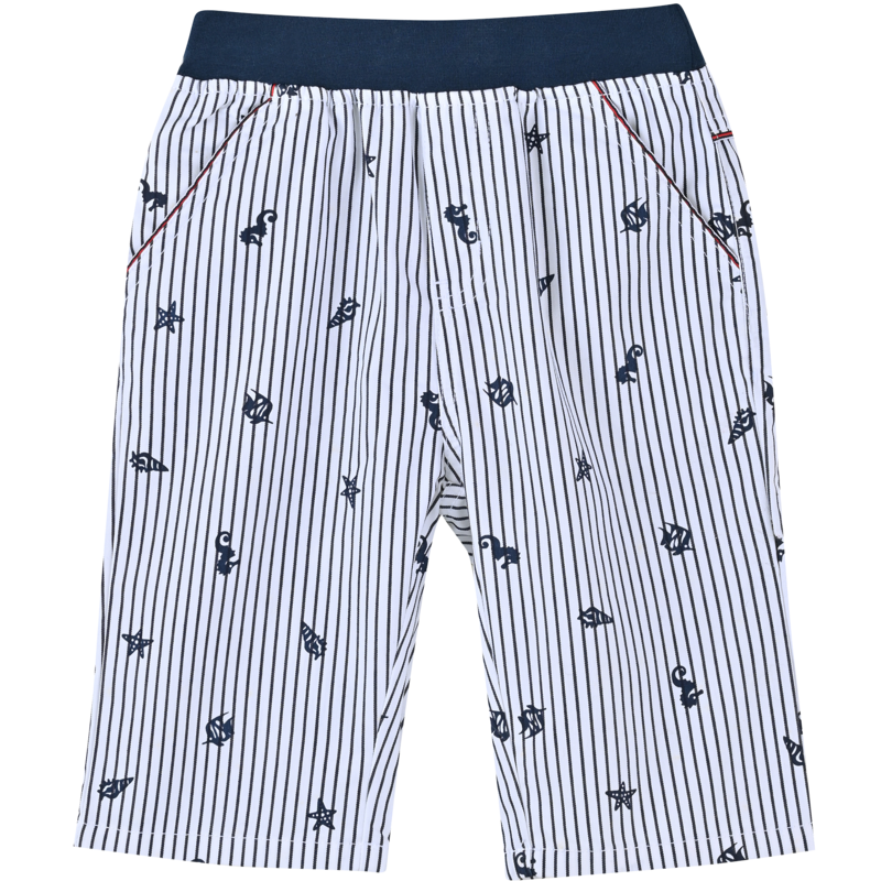 [99元任选3件]铅笔俱乐部童装2024夏装新款男童五分中裤儿童休闲裤子中大童短裤