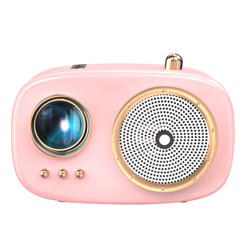 纽曼F6投影仪标配粉色电动对焦办公家用高清3D投影机卧室家庭影院迷你学生宿舍电视投影仪手机投屏HIFI音响