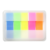 XYM 彩色长条索引贴便利贴 透明防水 办公记事留言条 学习笔记 自粘性强 5包/500条