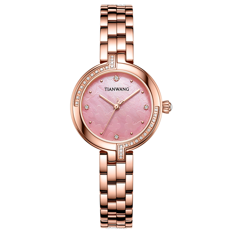 天王表 新品尚·Shine系列蝴蝶表腕表女士石英表时尚潮流母贝女表31287