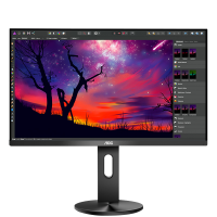 AOC27英寸2K设计75HZ显示器屏幕IPS低蓝光设置不闪屏技术窄边框Q2790PQ
