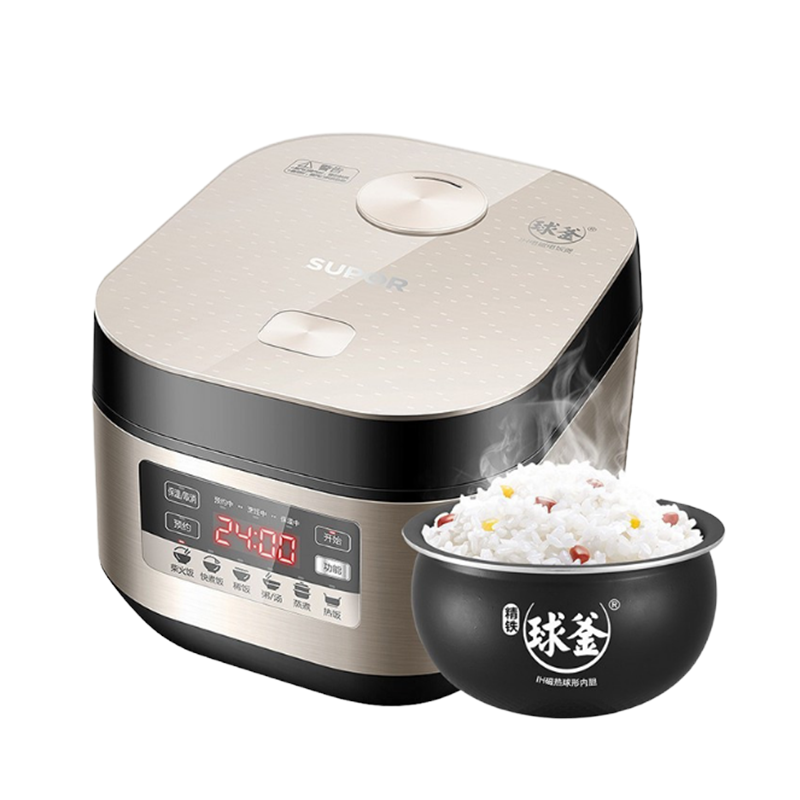 苏泊尔(SUPOR)电饭煲 5L/升家用5-7人多功能IH电磁加热智能预约定时电饭锅精铁球釜内胆柴火饭SF50HC69