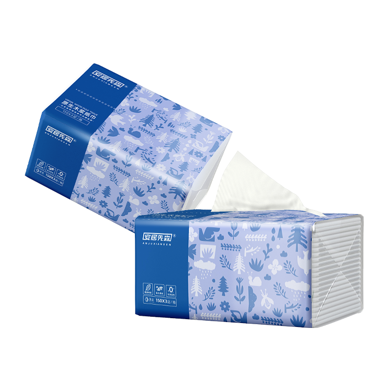安居先森原生木浆软包抽纸 138*175mm*3层*150抽 (16包/箱)