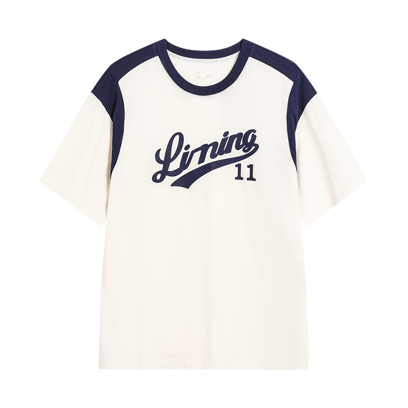 李宁短袖T恤男女同款2023新款运动时尚系列夏季圆领情侣运动服