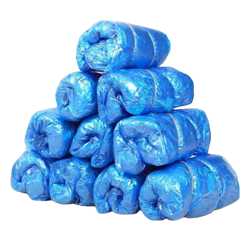 安居先森加厚耐磨一次性PE塑料鞋套 1.8g一包100只蓝色