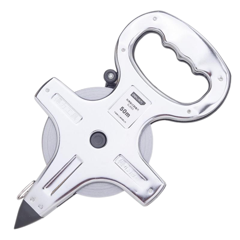 得力(deli)DL271025T 钢卷尺透明盒尺伸缩拉尺钢卷尺 10mx25mm 透明壳灰色 1把