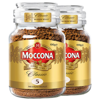 摩可纳Moccona 经典5号中度烘焙冻干速溶黑咖啡100g 2件装