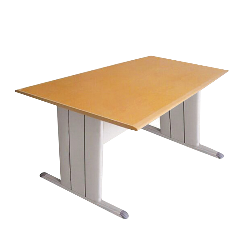 岳滩图书室阅览桌工作桌2000*1000mm橘黄色台面(不含椅)[工厂现做 7天内发货]