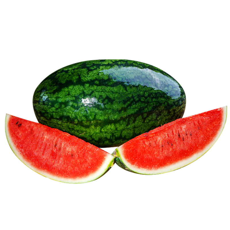 [西沛生鲜]越南新鲜黑美人西瓜 红肉 1个 6-8斤 新鲜水果 汁多肉甜