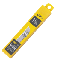 得力(deli)DL-DP05 美工刀片 7刀头 裁壁纸刀片地毯刀片 25mm 4盒/件 1件