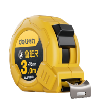 得力(deli) DL270316B 鲁班尺高精度测量尺米尺钢卷尺 3mx16mm 黄色 4把装
