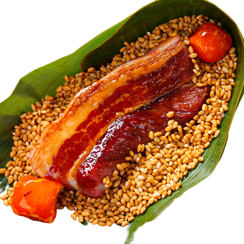 刻凡粽子手工蜜汁酱香排骨咸粽端午节粽子礼盒礼品零食早餐秘制酱香排骨霸王粽250g2件