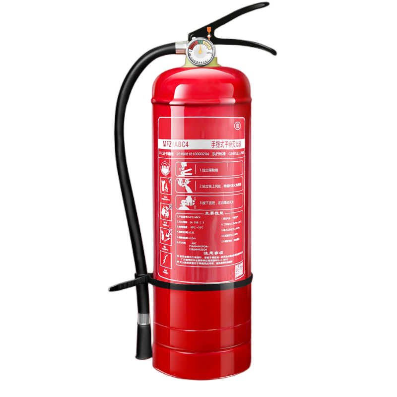迅众 灭火器店用家用4公斤干粉手提式商铺工厂车用1/2/3/5/8kg消防器材