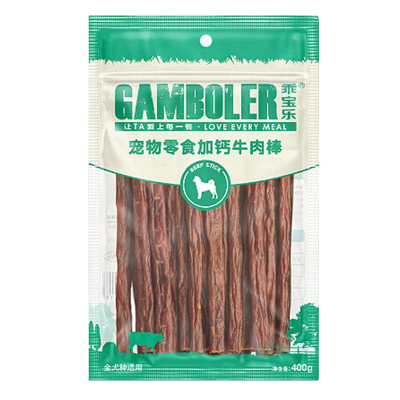 麦富迪高钙牛肉棒狗狗磨牙棒牛肉条400g*3包