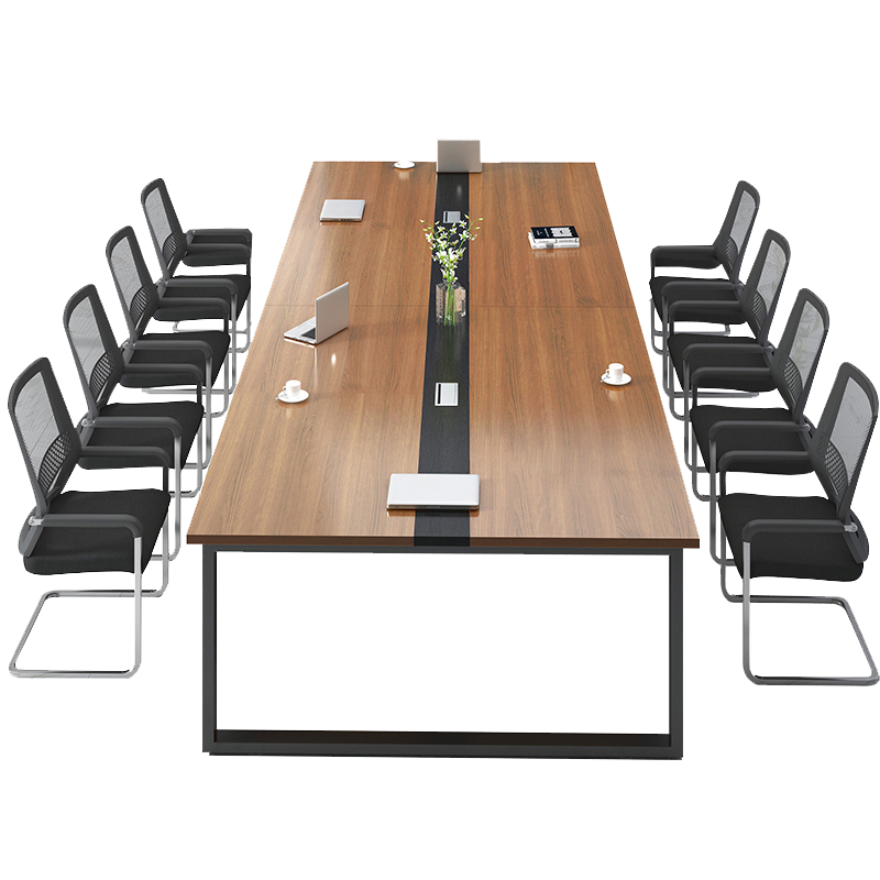 苏久冠会议桌长桌工作桌洽谈桌椅组合2.4米会议桌+8椅[工厂现做 7天内发货]