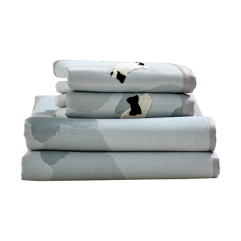 凯盛家纺夏季冰丝凉席三件套可水洗折叠1.5米1.8床凉感空调软席子招财猫