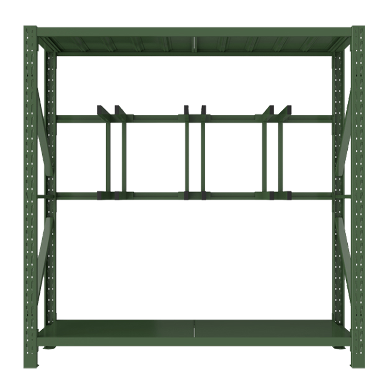凤凰泾安保装备器材存放架军绿色拆装盾牌货架锹镐架2000*600*2000
