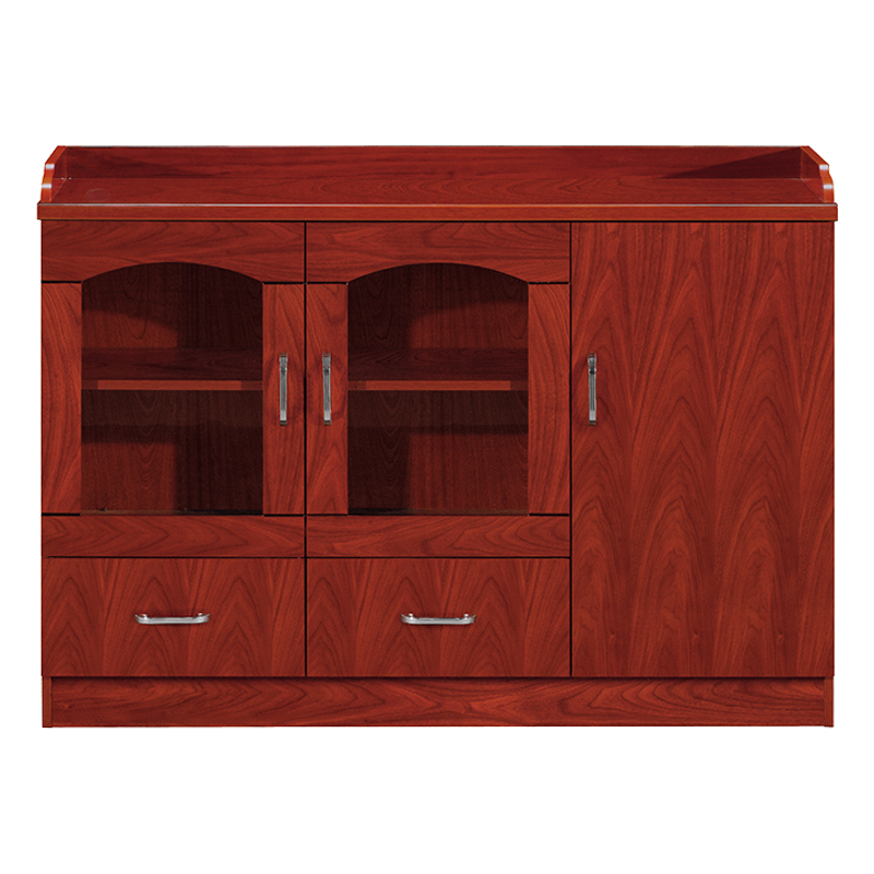 苏久立胡桃色餐边柜简约茶水柜三门1200*400*860
