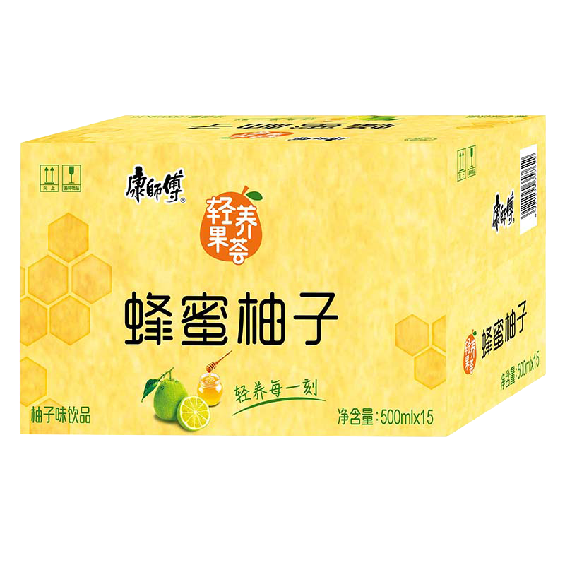康师傅 蜂蜜柚子 柚子味饮品 500ml*15瓶