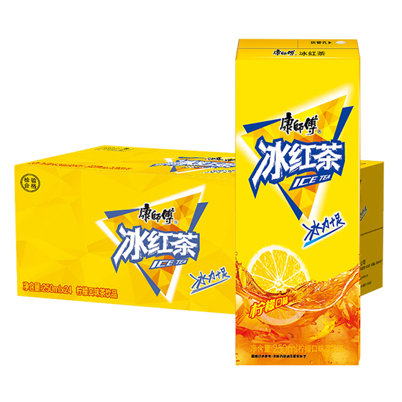 康师傅 冰红茶 柠檬口味茶饮品 250ml*24盒