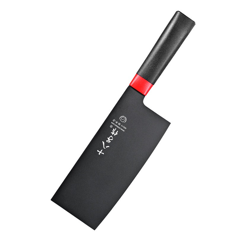 十八子作刀具 阳江十八子家用菜刀丹墨系列刀具 抗菌黑刀切片刀SL2201-B