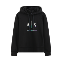 阿玛尼 ARMANI EXCHANGE 女士棉质立领薄绒连帽卫衣运动衫6LYM44 YJBQZ