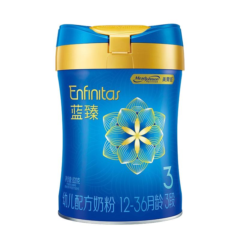 美赞臣蓝臻幼儿配方奶粉含乳铁蛋白(12-36月龄.3段)820gx1罐