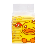 B.Duck Baby小黄鸭 婴儿儿童手口湿巾10P*10包 便携装