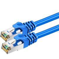 创优捷 超五类成品网线 CAT5E-B20S 20米 蓝色 屏蔽千兆网络连接线