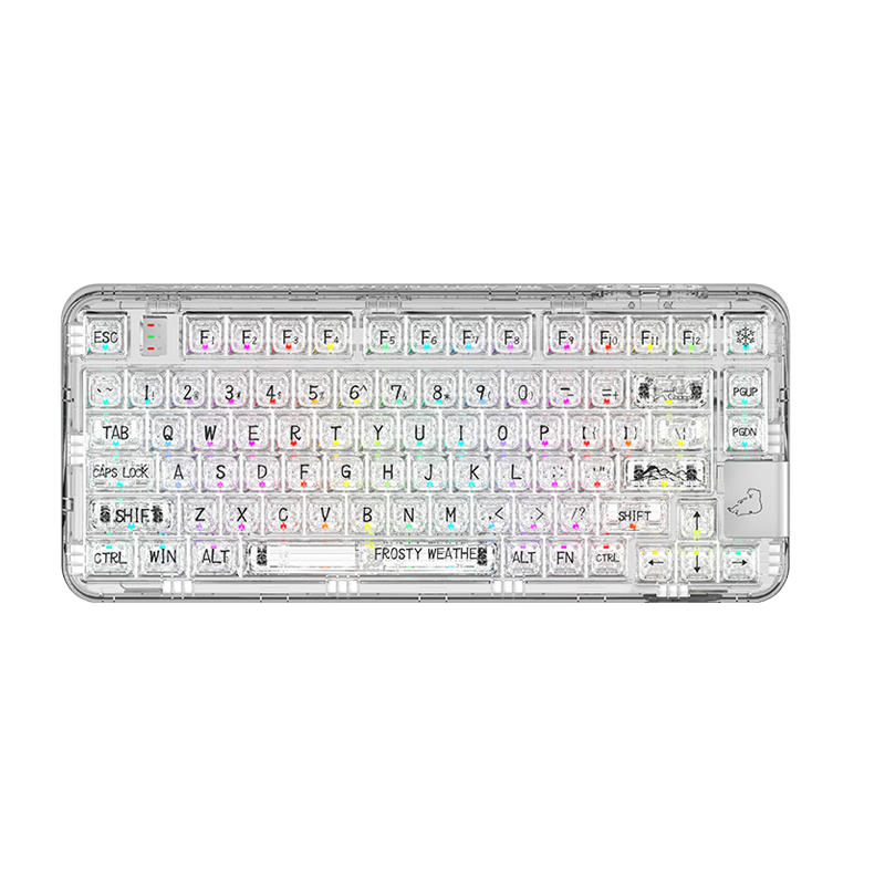 [ 顺丰发货]coolkiller全透明机械键盘无线蓝牙客制化CK68北极熊69键电竞游戏冰刃轴