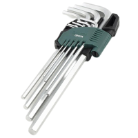 世达(SATA)9件铬钒钢加长内六角扳手组套 内六角螺丝刀扳手(09107A)1套